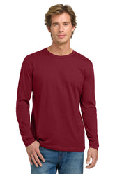 Next Level Apparel® Cotton Long Sleeve Tee - Cardinal - S